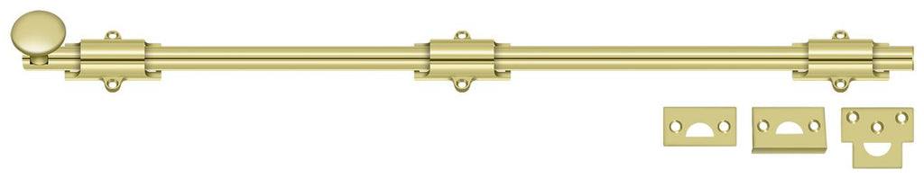 Deltana - 24" Surface Bolt; Heavy Duty - Bright Brass