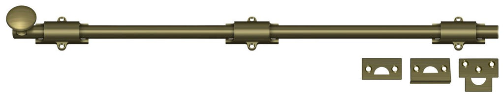 Deltana - 24" Surface Bolt; Heavy Duty - Antique Brass