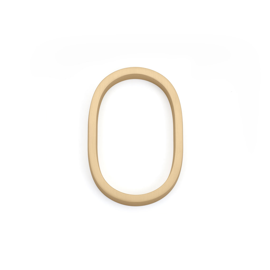 Emtek - 7" Modern # 0 House Number - Satin Brass