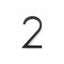 Emtek 2832US19 7" Modern # 2 House Number Flat Black Finish