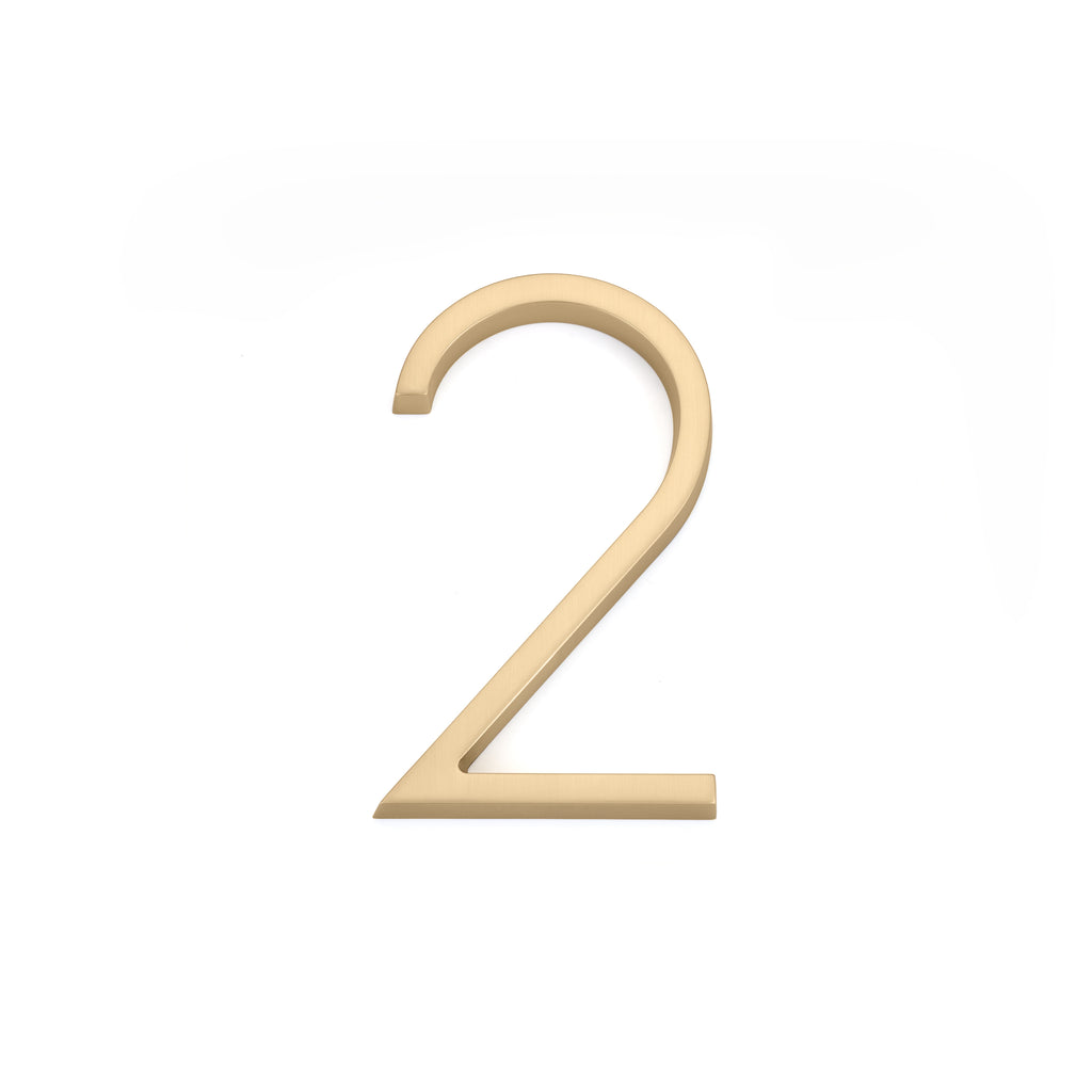 Emtek - 7" Modern # 2 House Number - Satin Brass