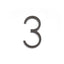 Emtek 2833US10B 7" Modern # 3 House Number Oil Rubbed Bronze Finish