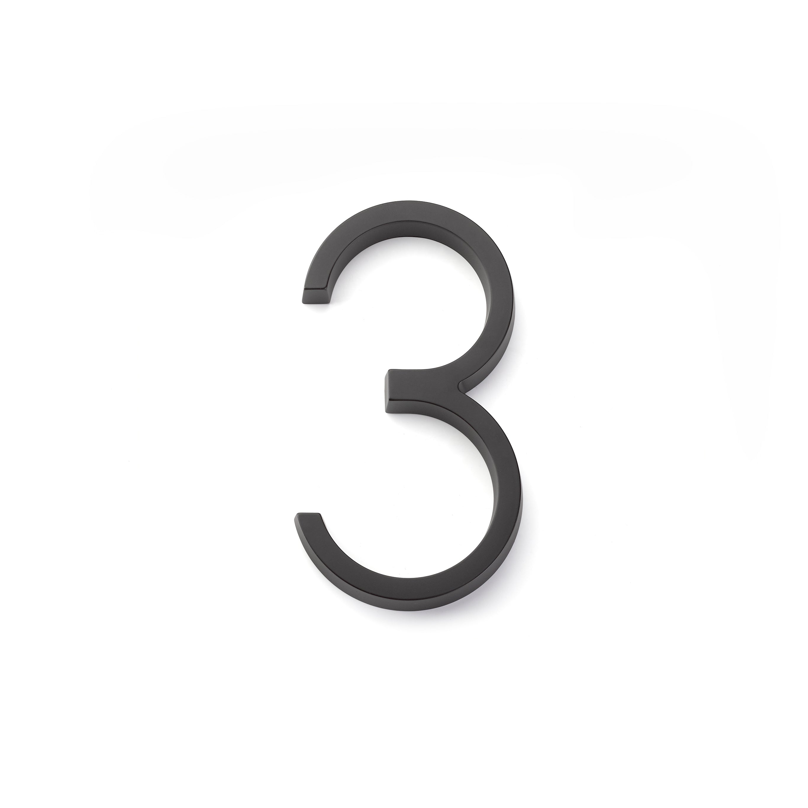 Emtek 2833US19 7" Modern # 3 House Number Flat Black Finish