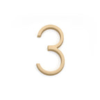 Emtek - 7" Modern # 3 House Number - Satin Brass