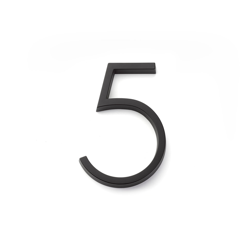 Emtek - 7" Modern # 5 House Number - Flat Black
