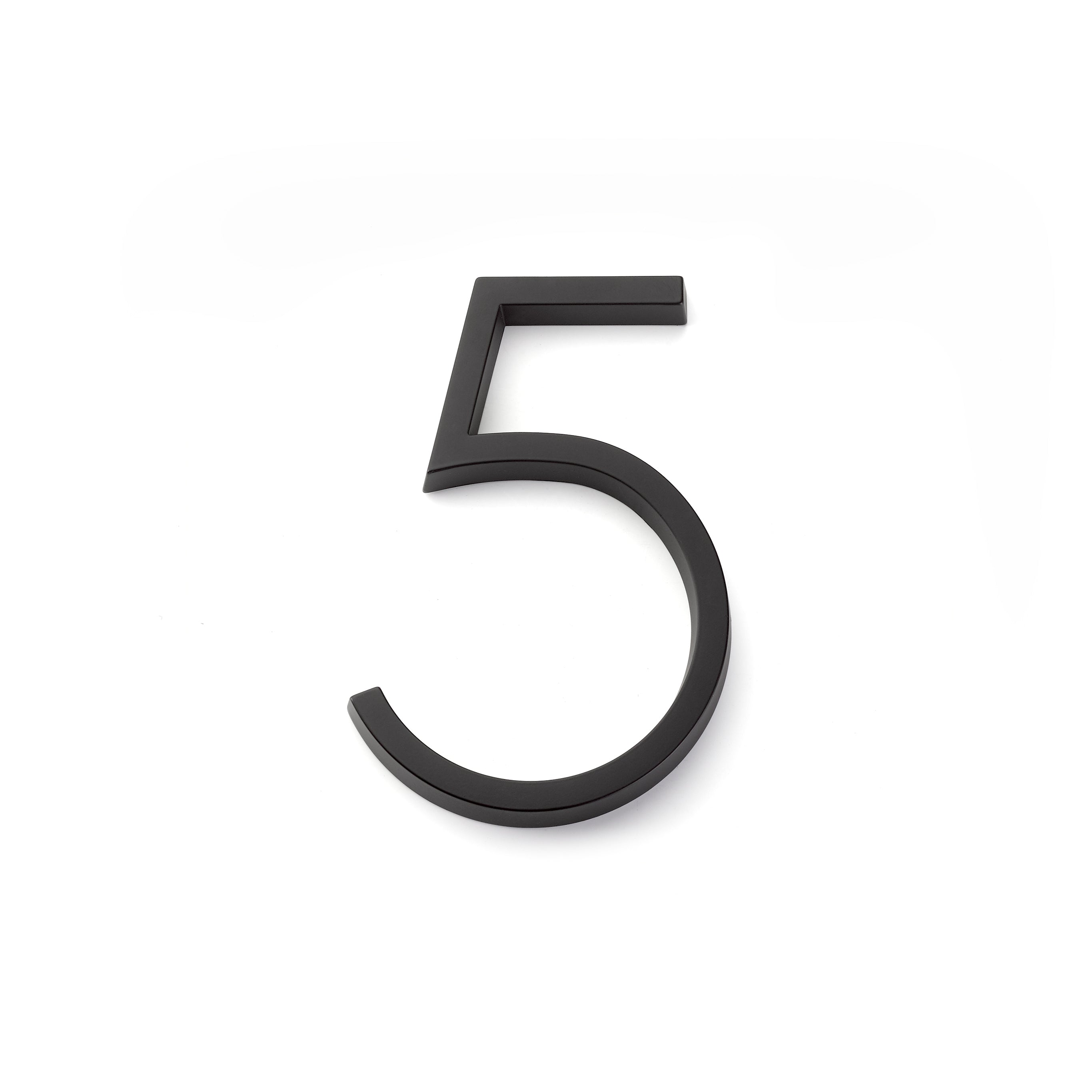 Emtek 2835US19 7" Modern # 5 House Number Flat Black Finish