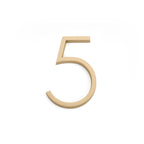 Emtek - 7" Modern # 5 House Number - Satin Brass