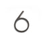 Emtek 2836US10B 7" Modern # 6 House Number Oil Rubbed Bronze Finish