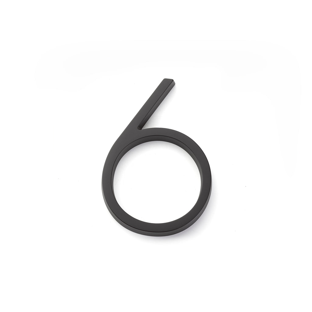 Emtek - 7" Modern # 6 House Number - Flat Black