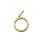 Emtek - 7" Modern # 6 House Number - Satin Brass