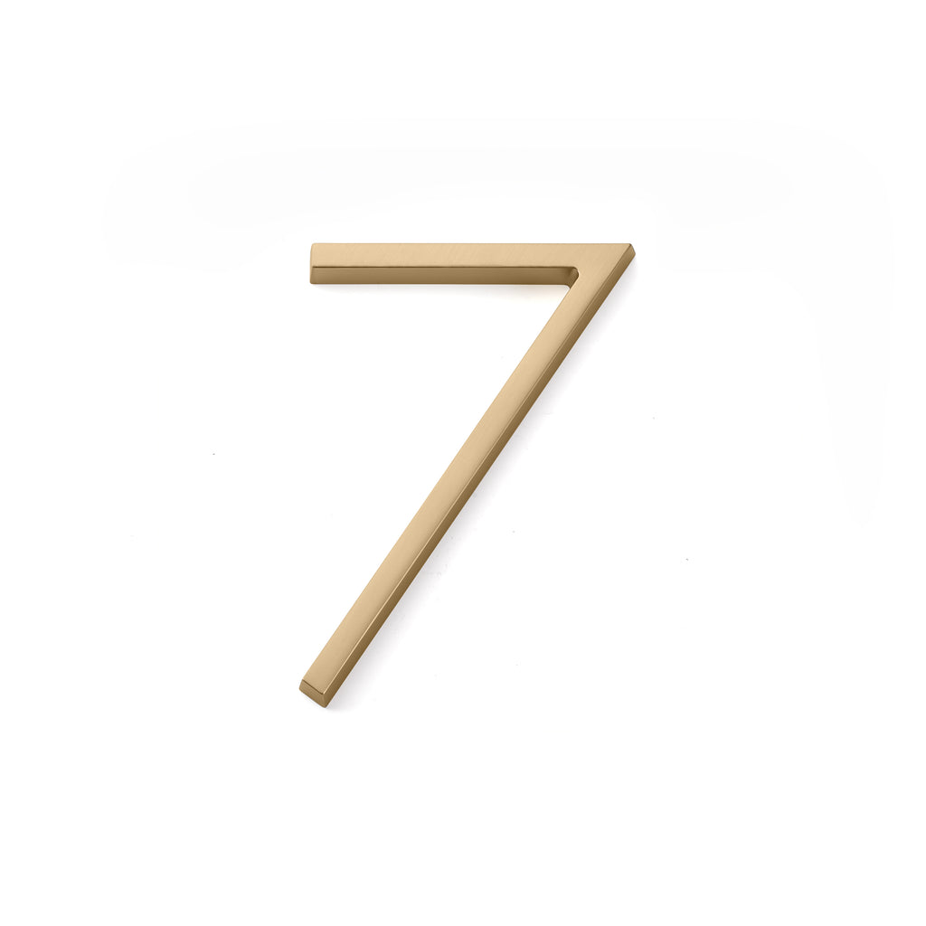 Emtek - 7" Modern # 7 House Number - Satin Brass
