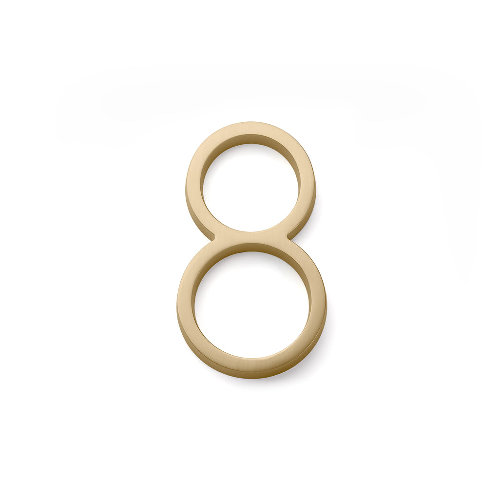 Emtek - 7" Modern # 8 House Number - Satin Brass