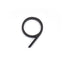 Emtek 2839US19 7" Modern # 9 House Number Flat Black Finish