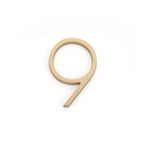 Emtek - 7" Modern # 9 House Number - Satin Brass