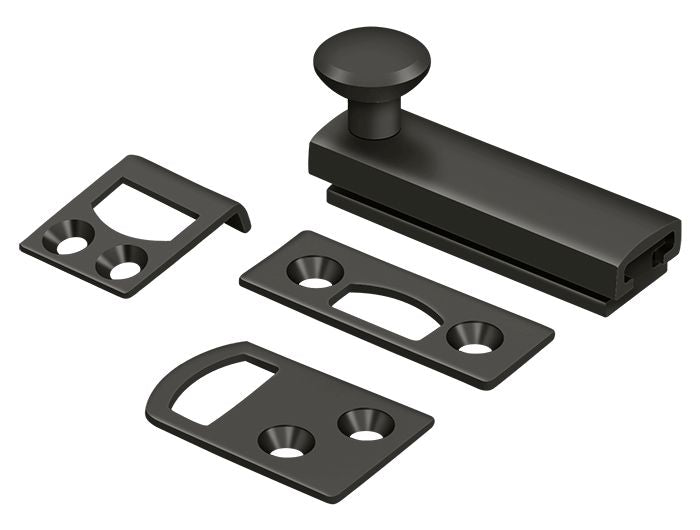 Deltana - 2" Surface Bolt; Concealed Screw; Heavy Duty - Oil Rubbed Bronze