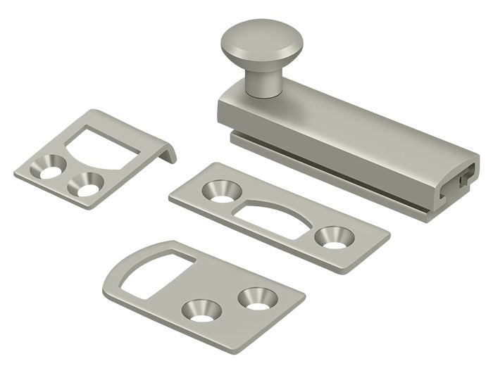 Deltana - 2" Surface Bolt; Concealed Screw; Heavy Duty - Satin Nickel