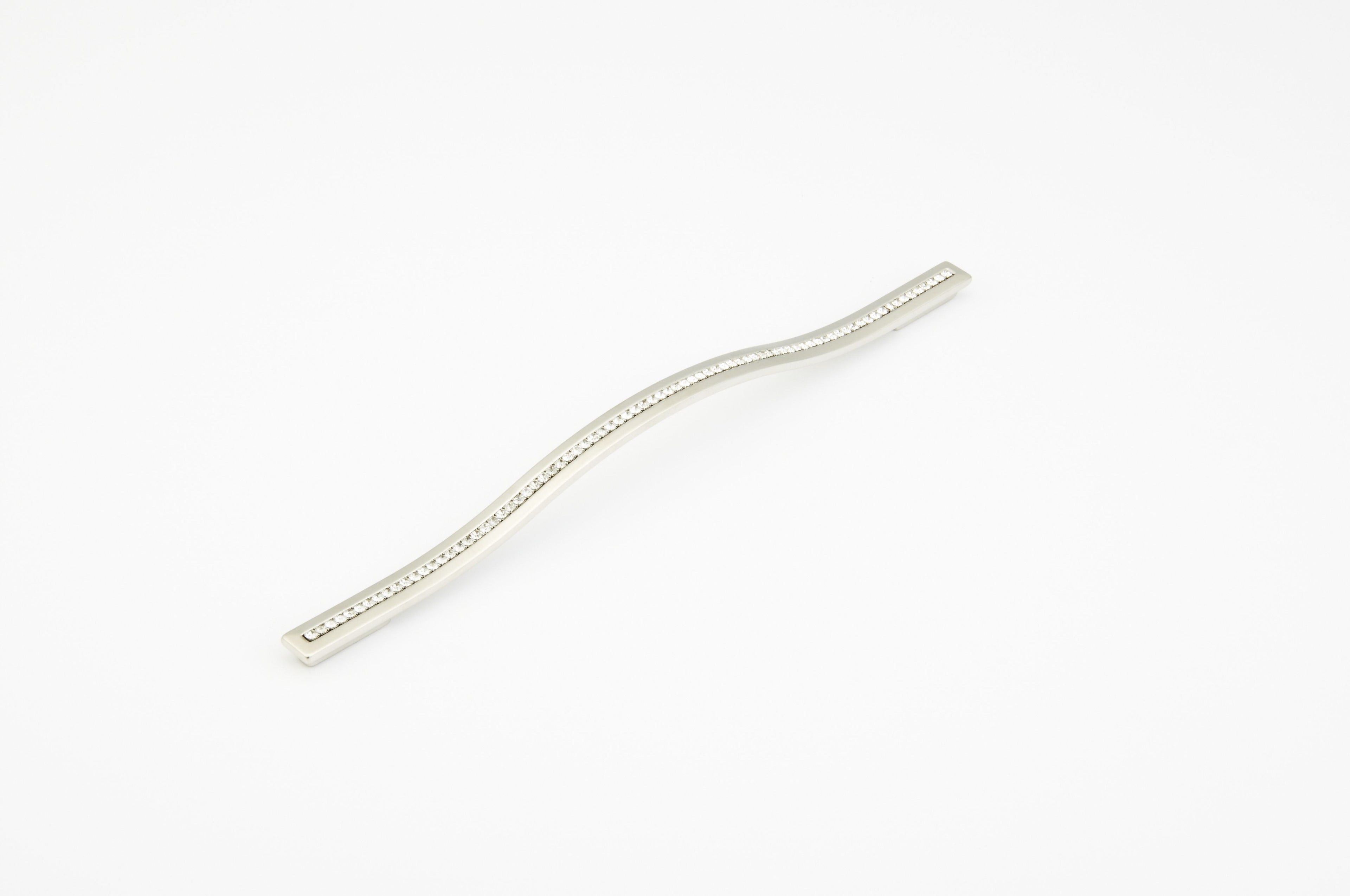 Schaub 303-15 288mm to 320mm Center to Center Skyevale Cabinet Pull with Crystals Satin Nickel Finish