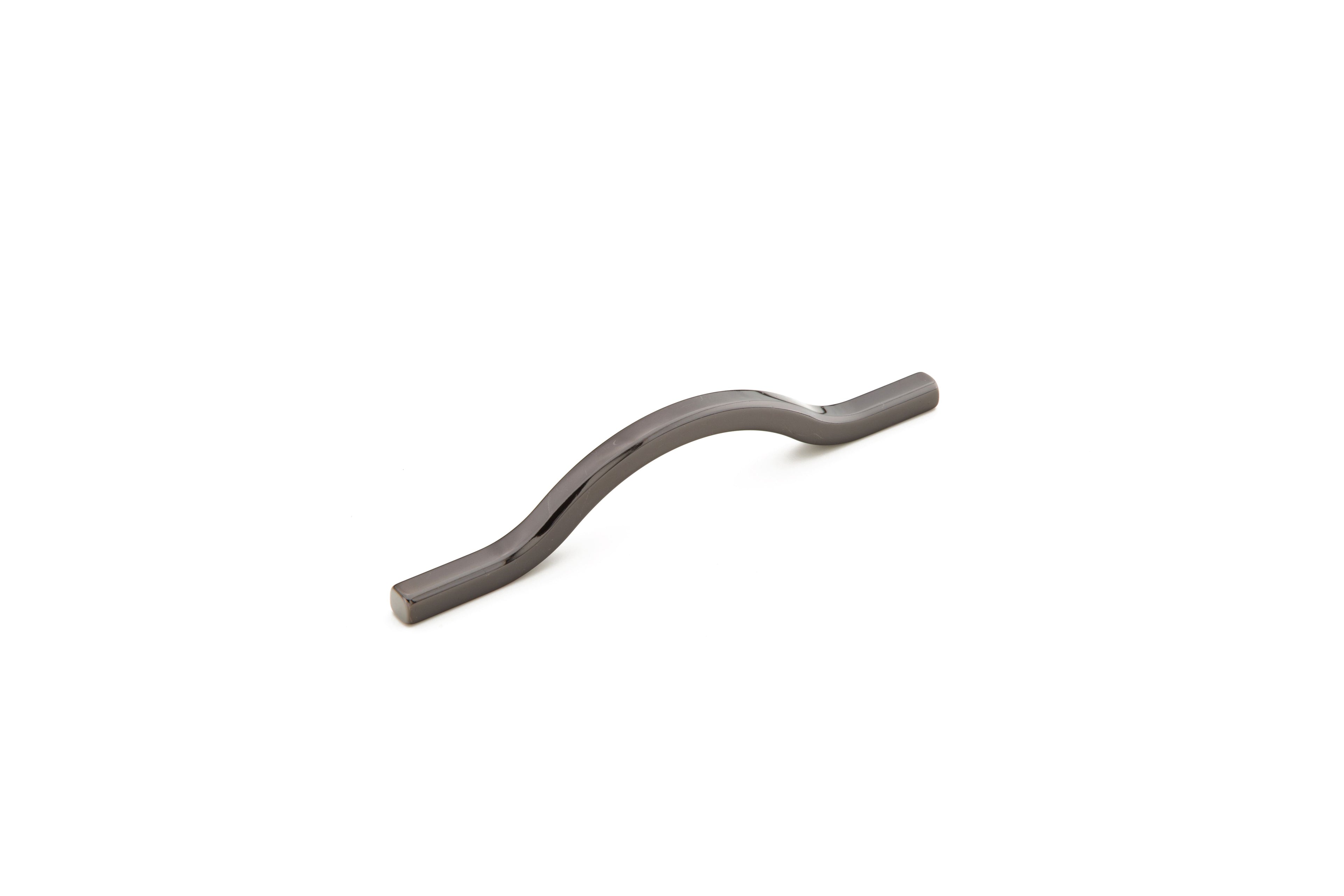 Schaub 308-BC 96mm to 128mm Center to Center Sorrento Arched Cabinet Pull Black Chrome Finish