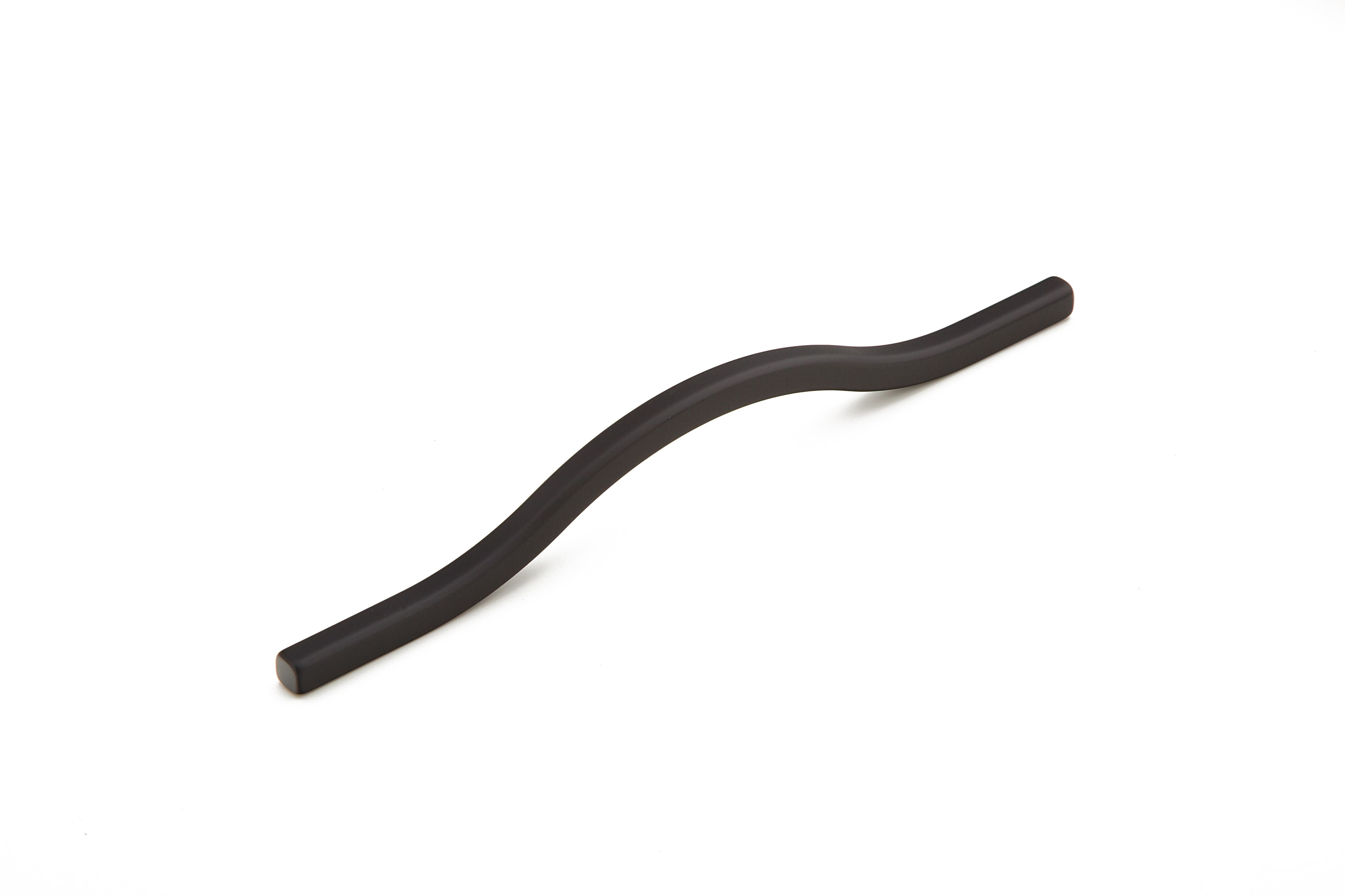 Schaub 309-MB 160mm to 192mm Center to Center Sorrento Arched Cabinet Pull Matte Black Finish Main image