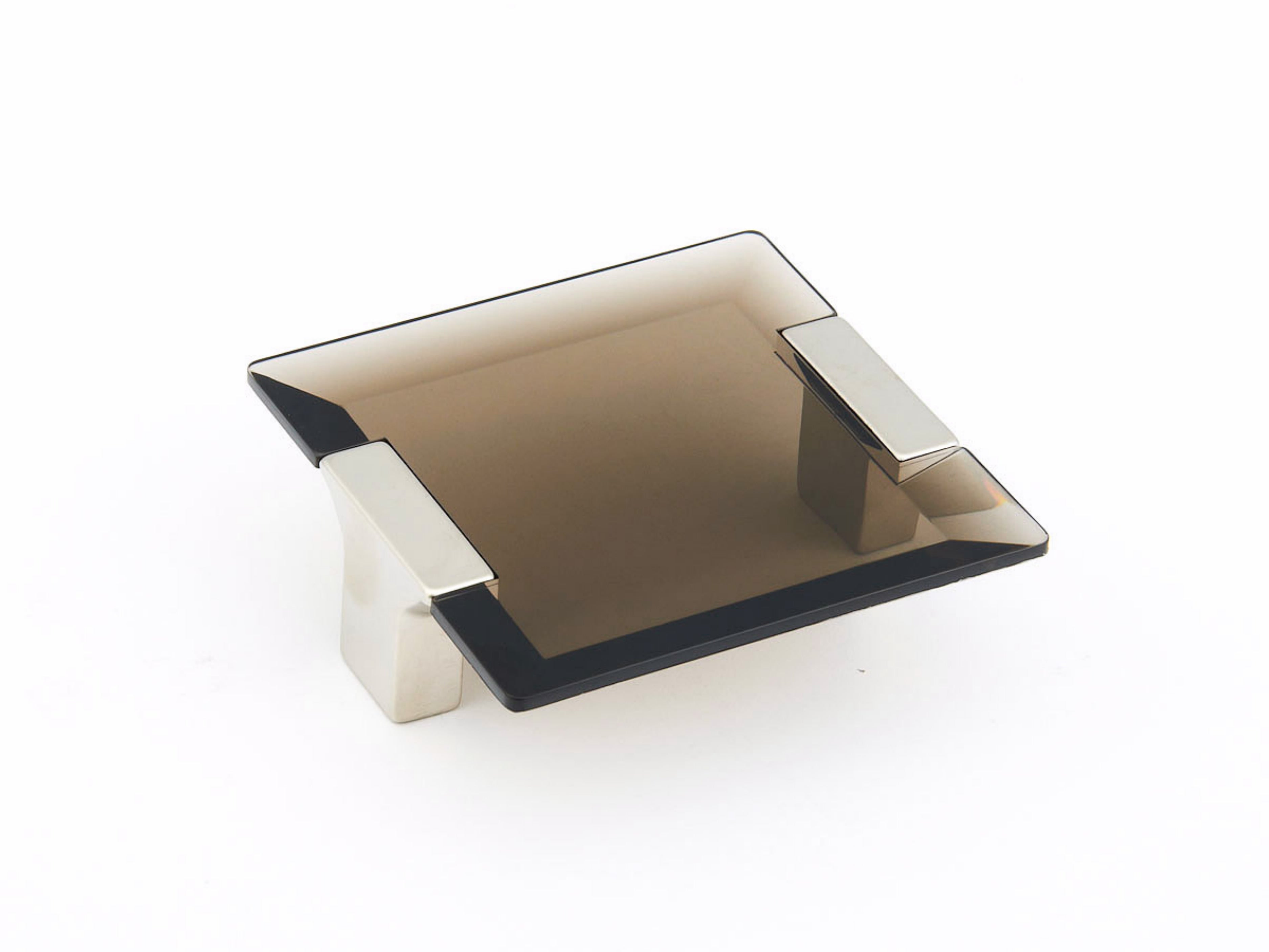 Schaub 315-15-SM 2-1/2" Center to Center Positano Smoke Cabinet Pull Satin Nickel Finish Main image