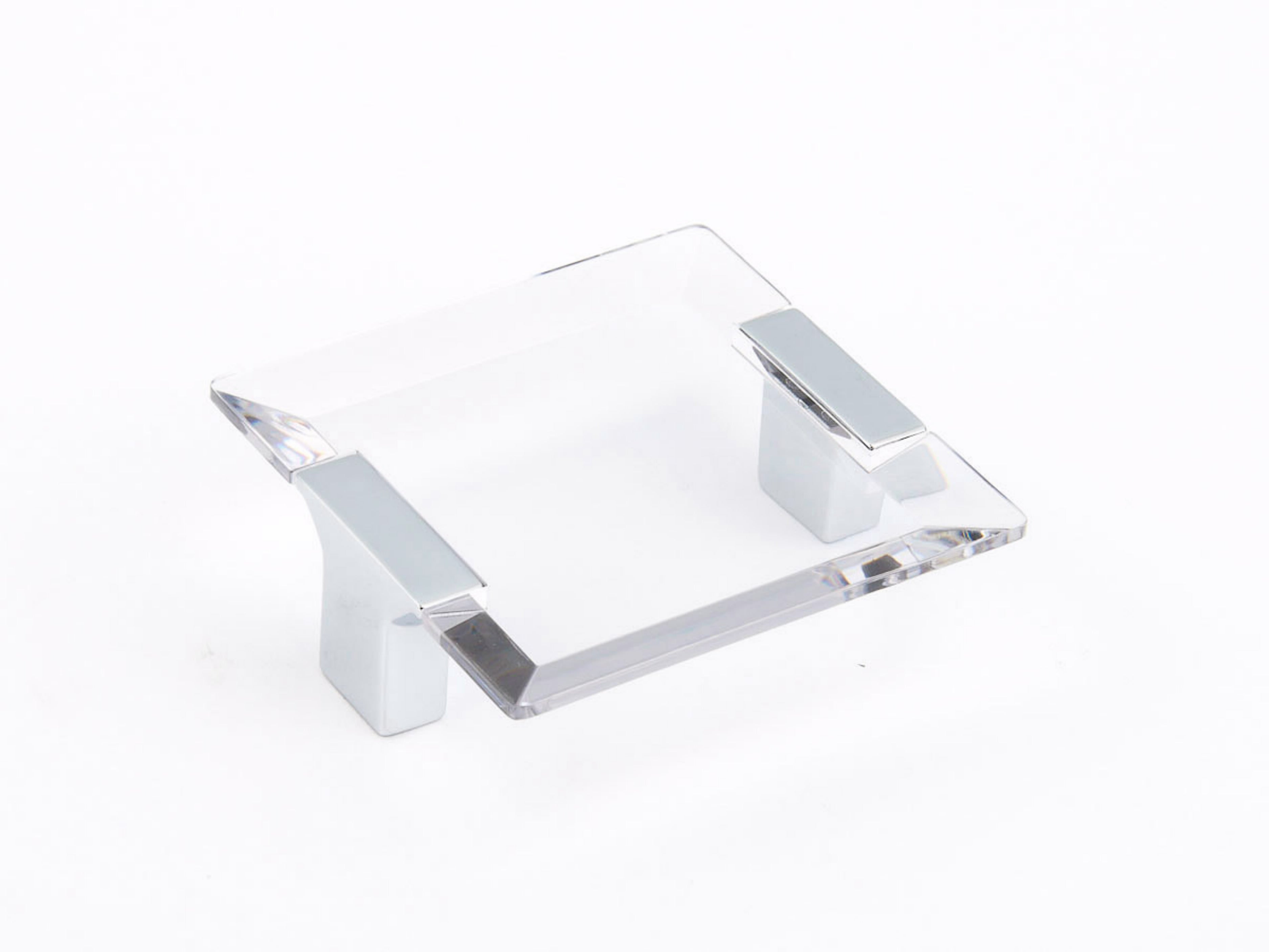 Schaub 315-26-CL 2-1/2" Center to Center Positano Clear Cabinet Pull Polished Chrome Finish Main image