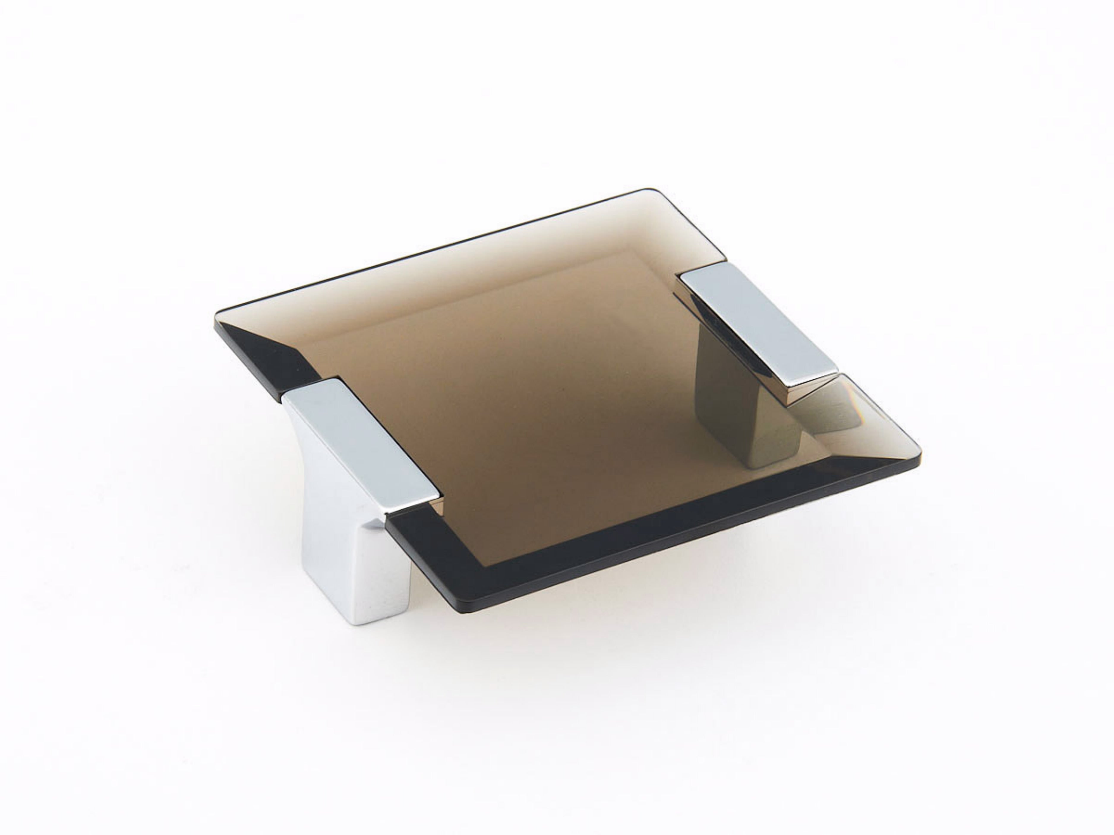 Schaub 315-26-SM 2-1/2" Center to Center Positano Smoke Cabinet Pull Polished Chrome Finish