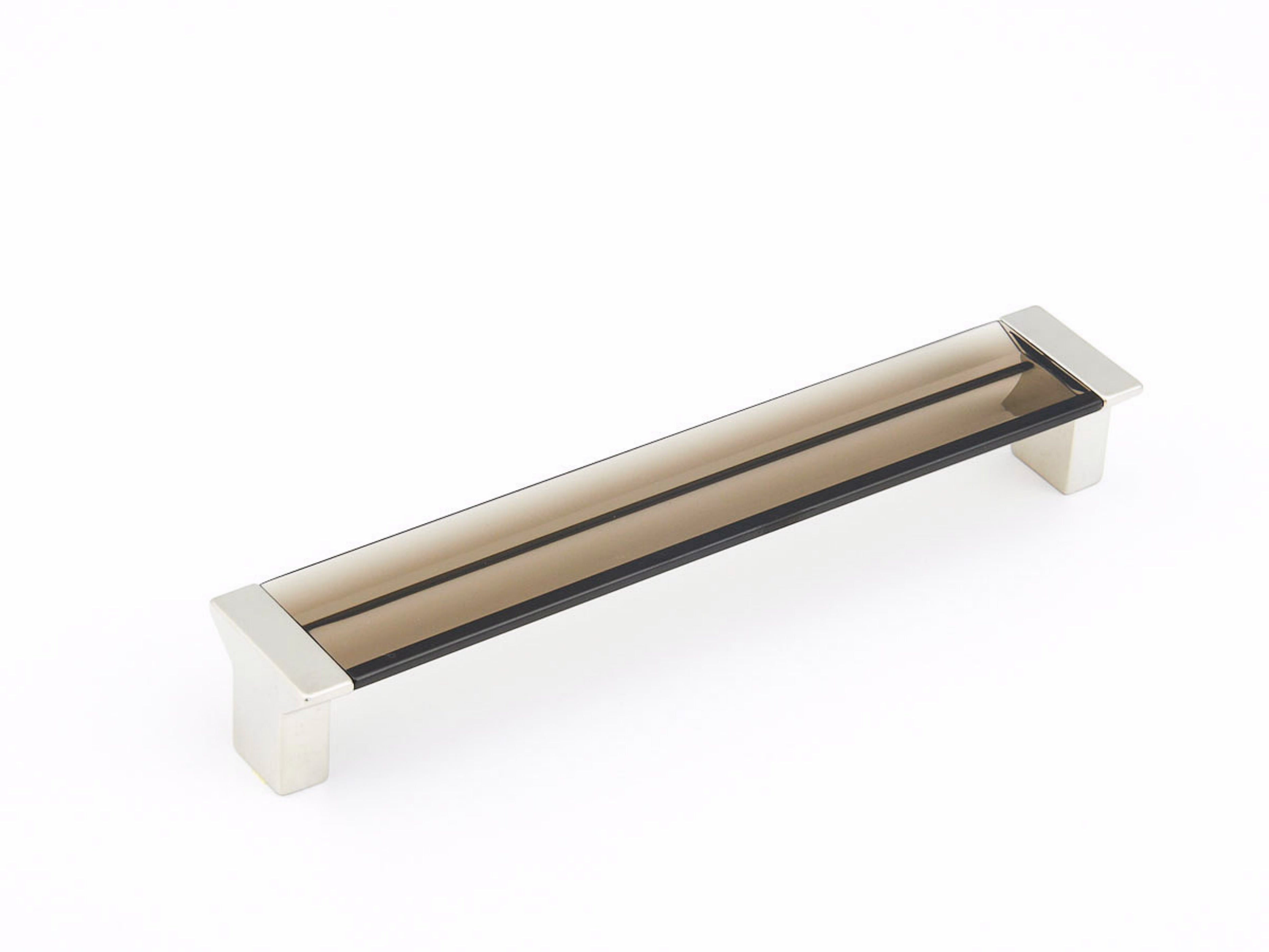 Schaub 317-15-SM 6-5/16" Center to Center Positano Smoke Cabinet Pull Satin Nickel Finish Main image
