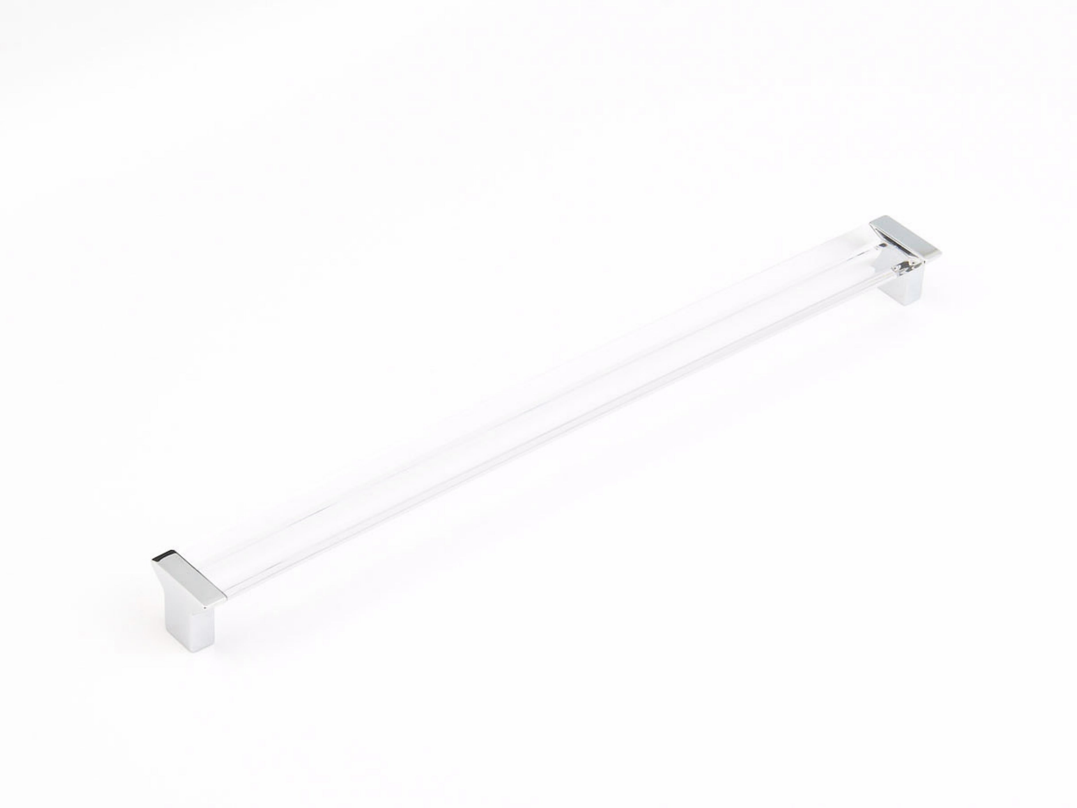 Schaub 318-26-CL 12-5/8" Center to Center Positano Clear Cabinet Pull Polished Chrome Finish Main image