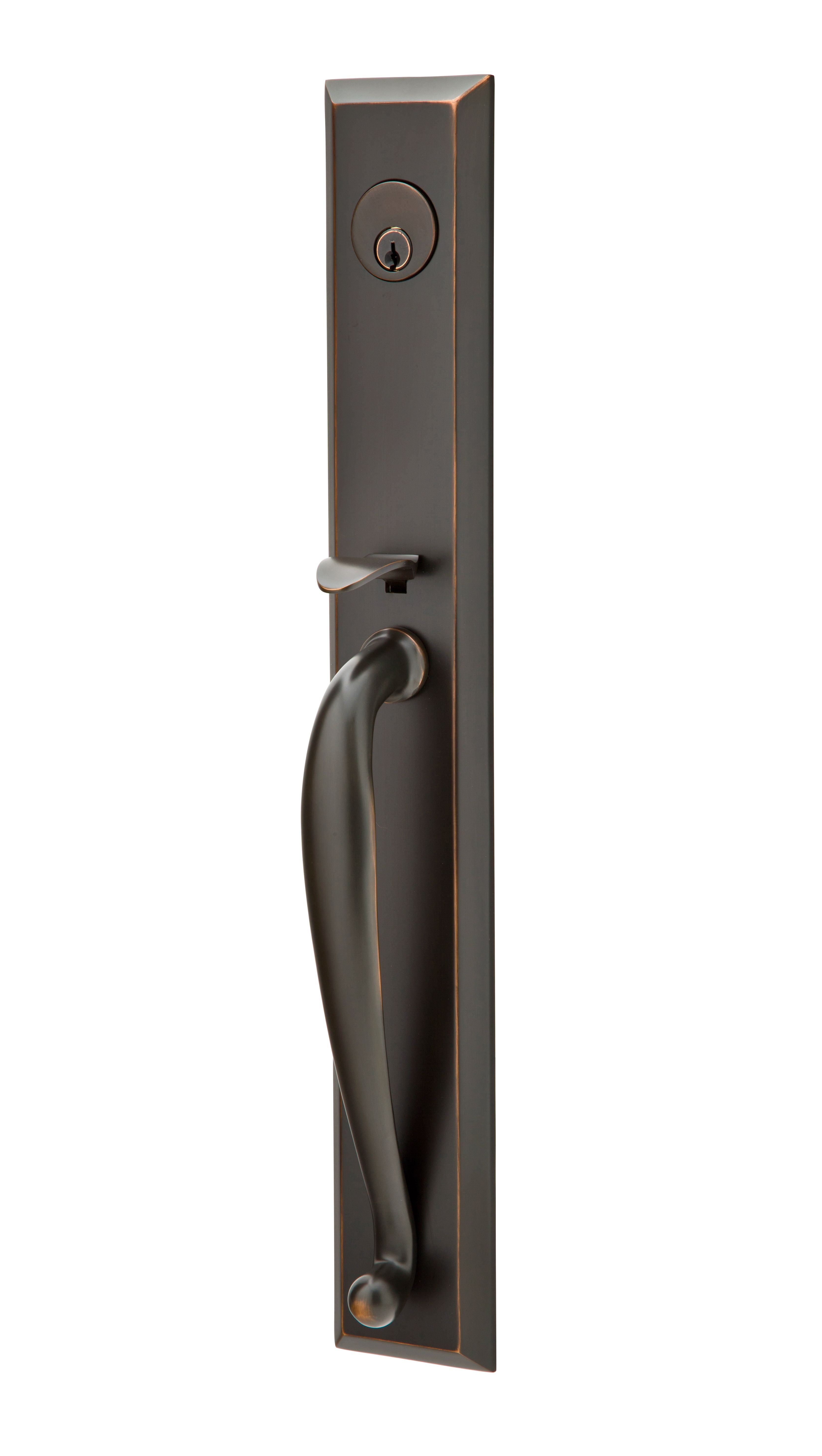 Emtek 4415PUS10B Providence Knob 2-3/8" and 2-3/4" Backset Single Cylinder Jefferson Tubular Handleset Oil Rubbed Bronze Finish Main image