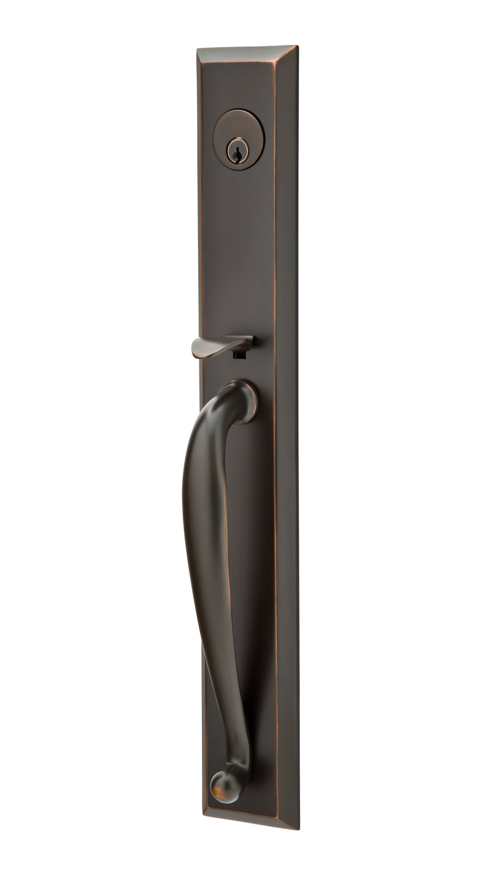 Emtek - Providence Knob 2-3/8" and 2-3/4" Backset Single Cylinder Jefferson Tubular Handleset - Oil Rubbed Bronze
