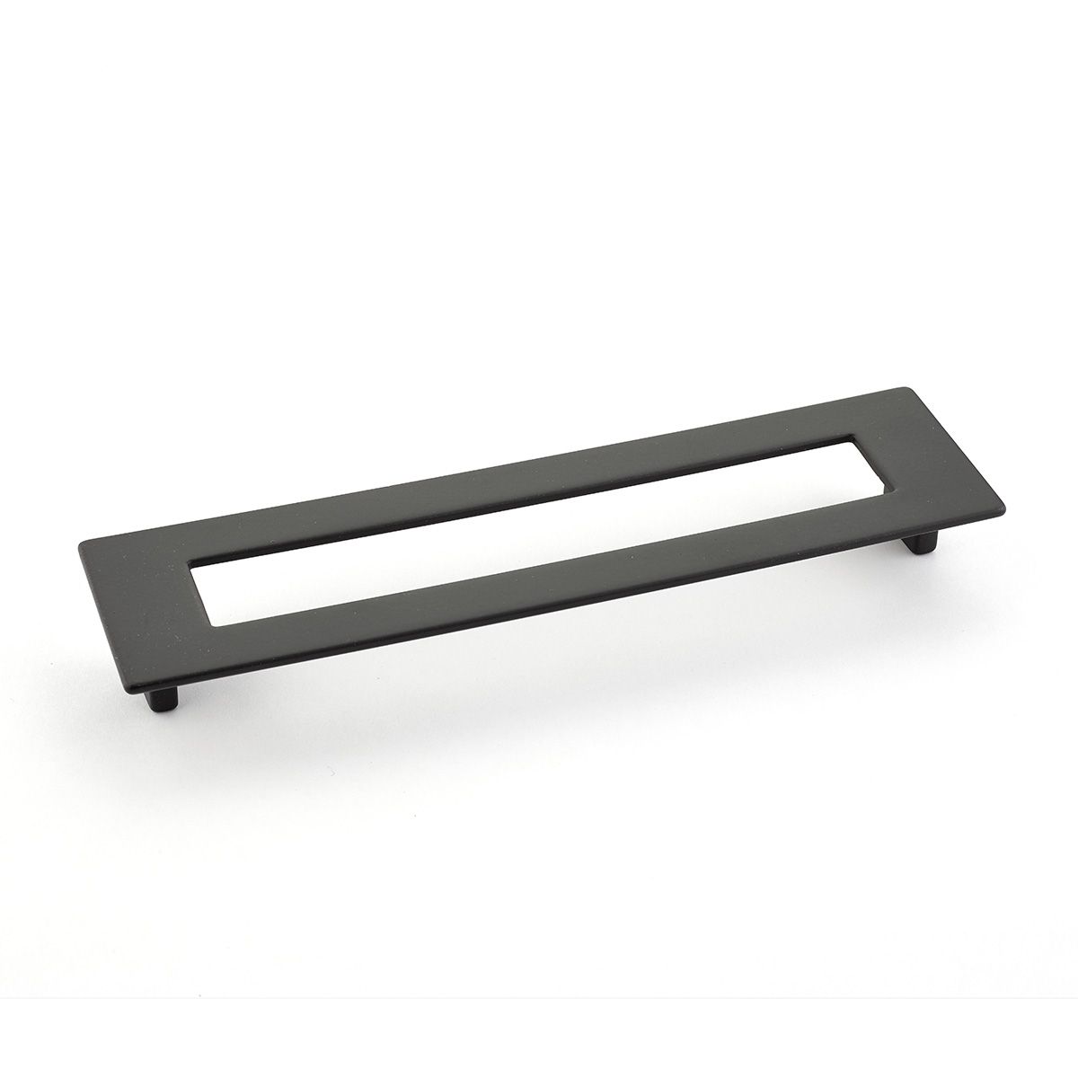 Schaub 446-MB 192mm Center to Center Rectangular Finestrino Cabinet Pull Matte Black Finish Main image