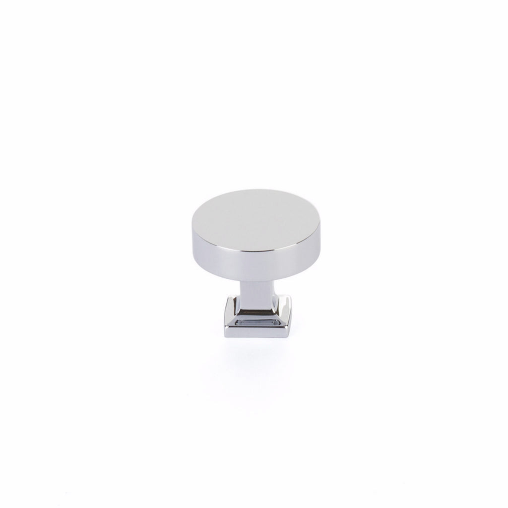 Schaub 469 -  1-1/4" Diameter Haniburton Cabinet Knob with Square Base
