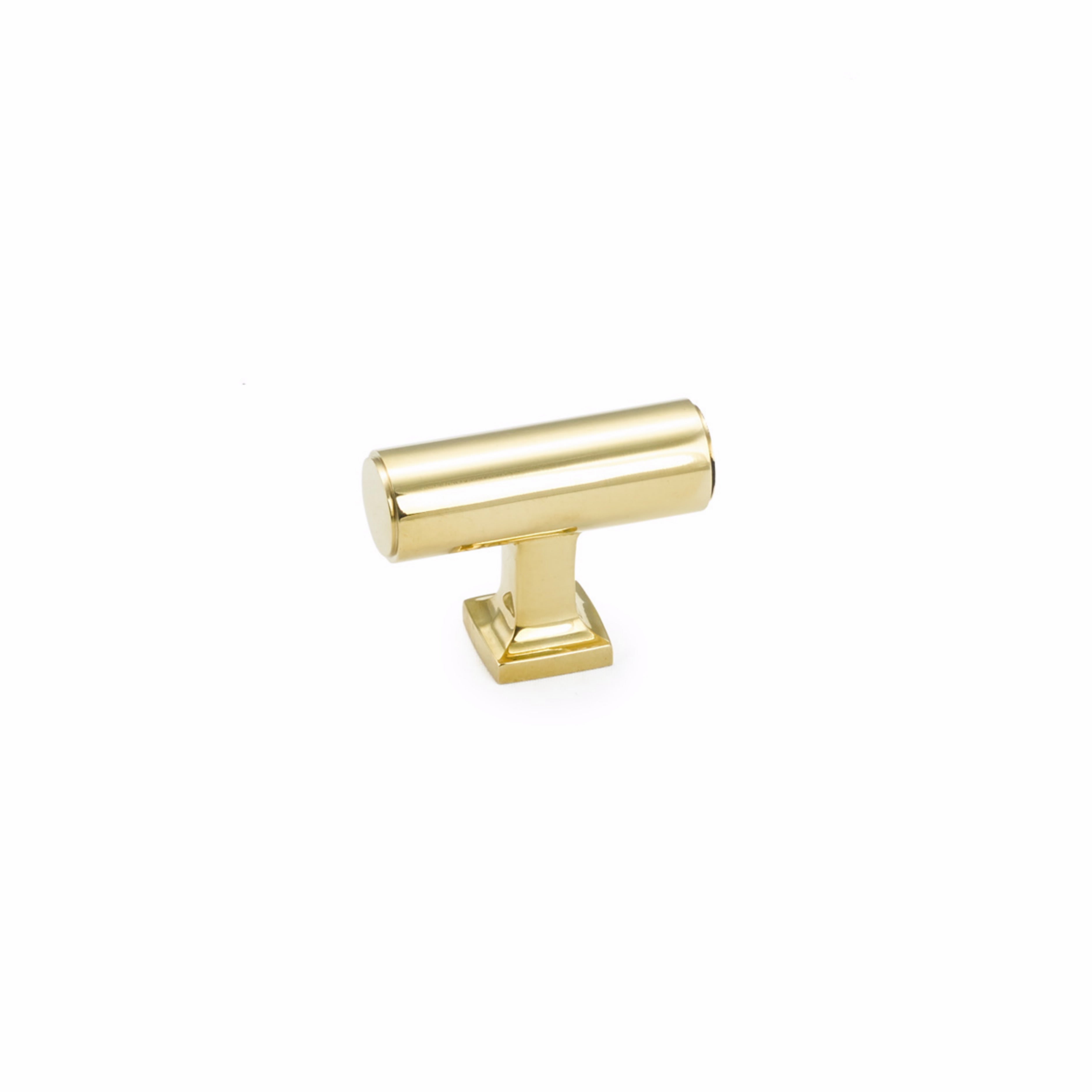 Schaub 473-UNBR 1-5/8" Haniburton Cabinet T Knob Unlacquered Brass Finish