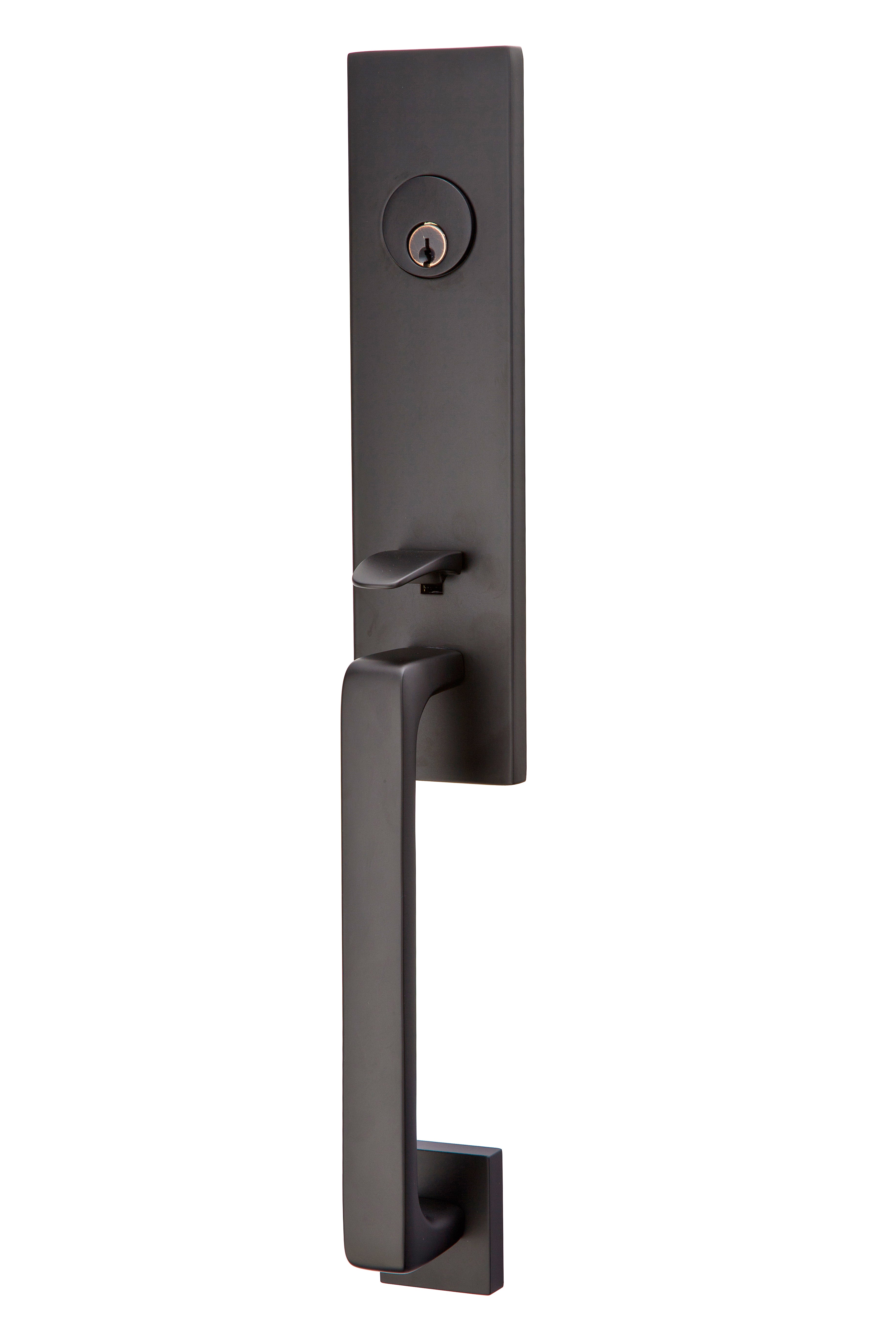 Emtek - Helios Lever 2-3/8" and 2-3/4" Backset Single Cylinder Davos Tubular Handleset Secondary image