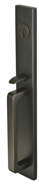 Emtek - Round Knob 2-3/8" and 2-3/4" Backset Single Cylinder Lausanne Tubular Handleset - Oil Rubbed Bronze