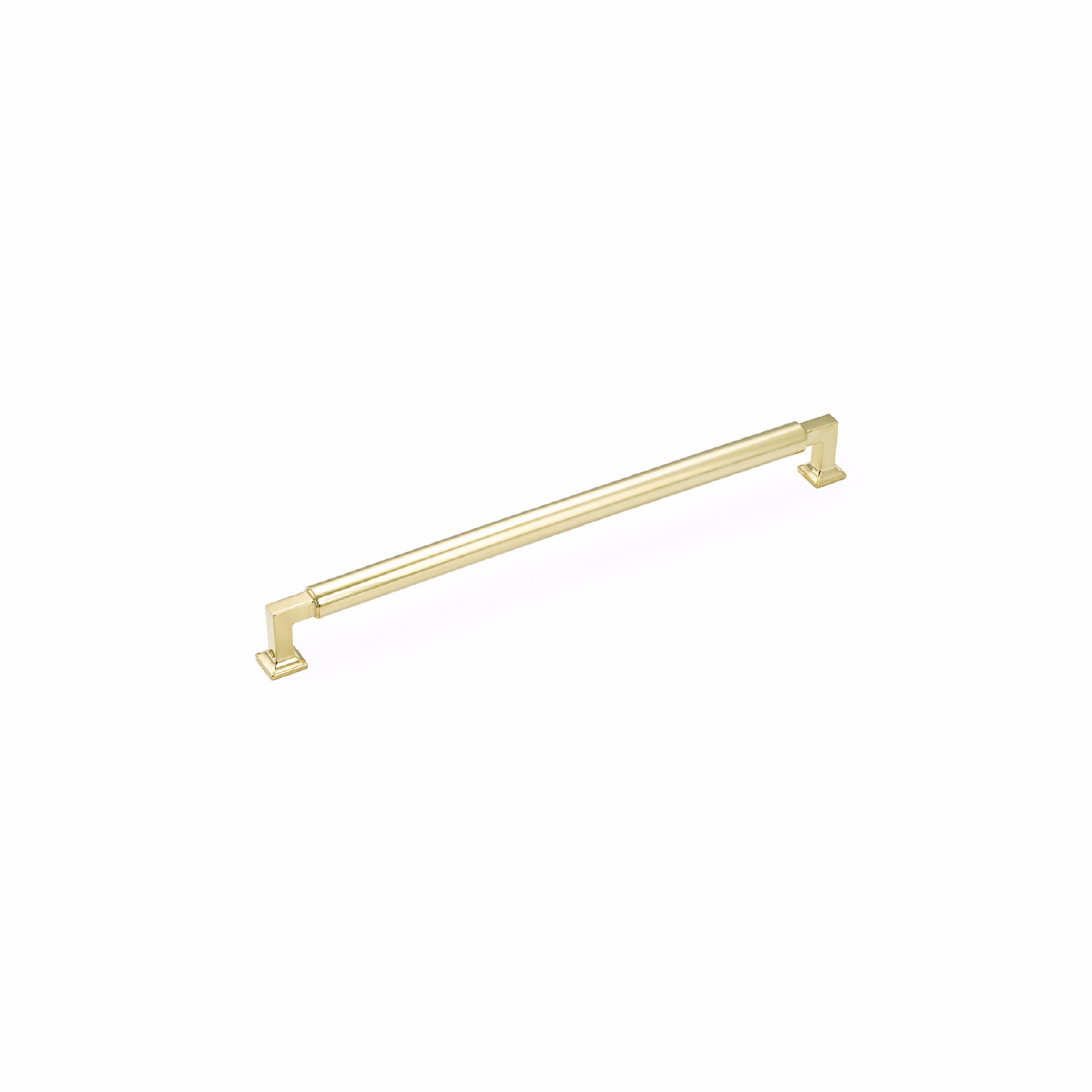 Schaub 482-UNBR 12" Center to Center Haniburton Appliance Pull Unlacquered Brass Finish