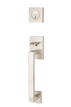 Emtek - Helios Lever 2-3/8" and 2-3/4" Backset Single Cylinder Baden Tubular Handleset - Satin Nickel (Right Hand)
