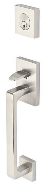 Emtek - Round Knob 2-3/8" and 2-3/4" Backset Single Cylinder Baden Tubular Handleset - Satin Nickel