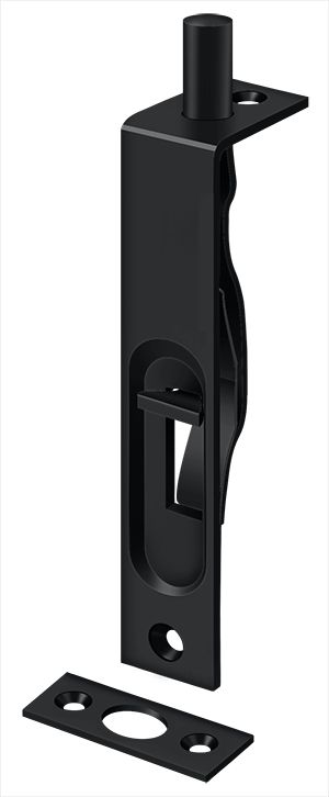 Deltana - 4" Flush Bolt; Heavy Duty - Black