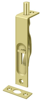 Deltana - 4" Flush Bolt; Heavy Duty - Bright Brass