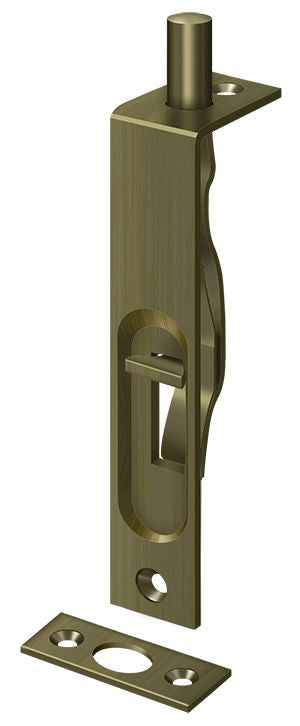 Deltana - 4" Flush Bolt; Heavy Duty - Antique Brass