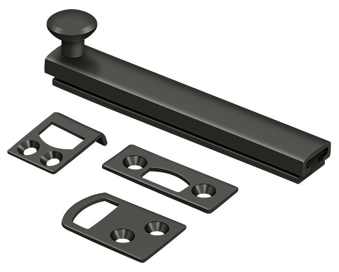 Deltana - 4" Surface Bolt; Concealed Screw; Heavy Duty - Oil Rubbed Bronze