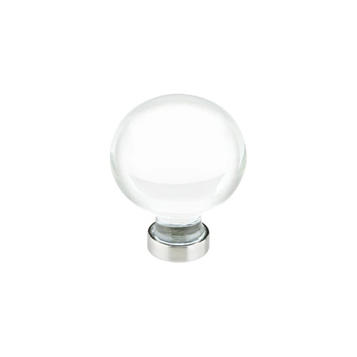 Emtek 86394US4 Bristol 1" Clear Glass Cabinet Knob Satin Brass Finish Main image
