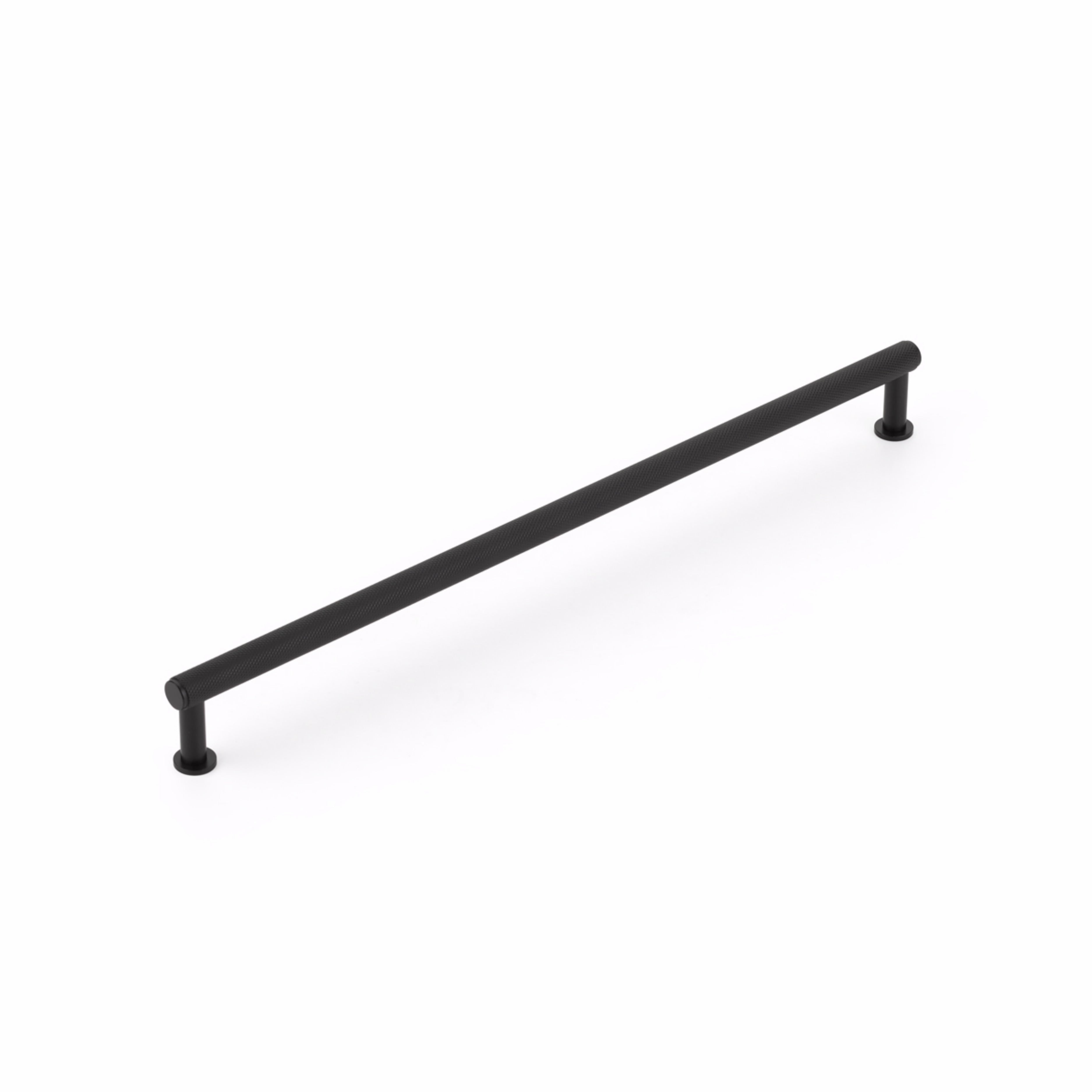 Schaub 5012-MB 12" Center to Center Pub House Knurled Cabinet Pull Matte Black Finish Main image