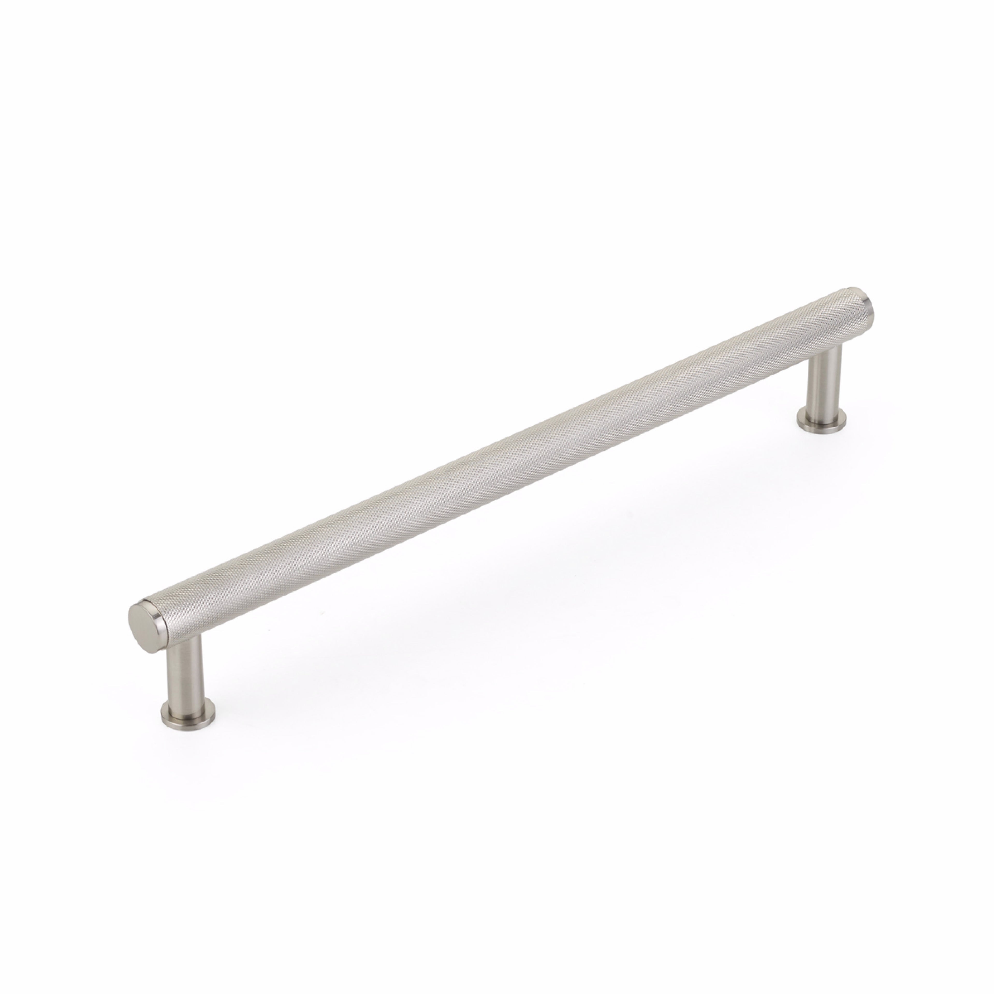 Schaub 5012A-BN 12" Center to Center Pub House Knurled Appliance Pull Brushed Nickel Finish