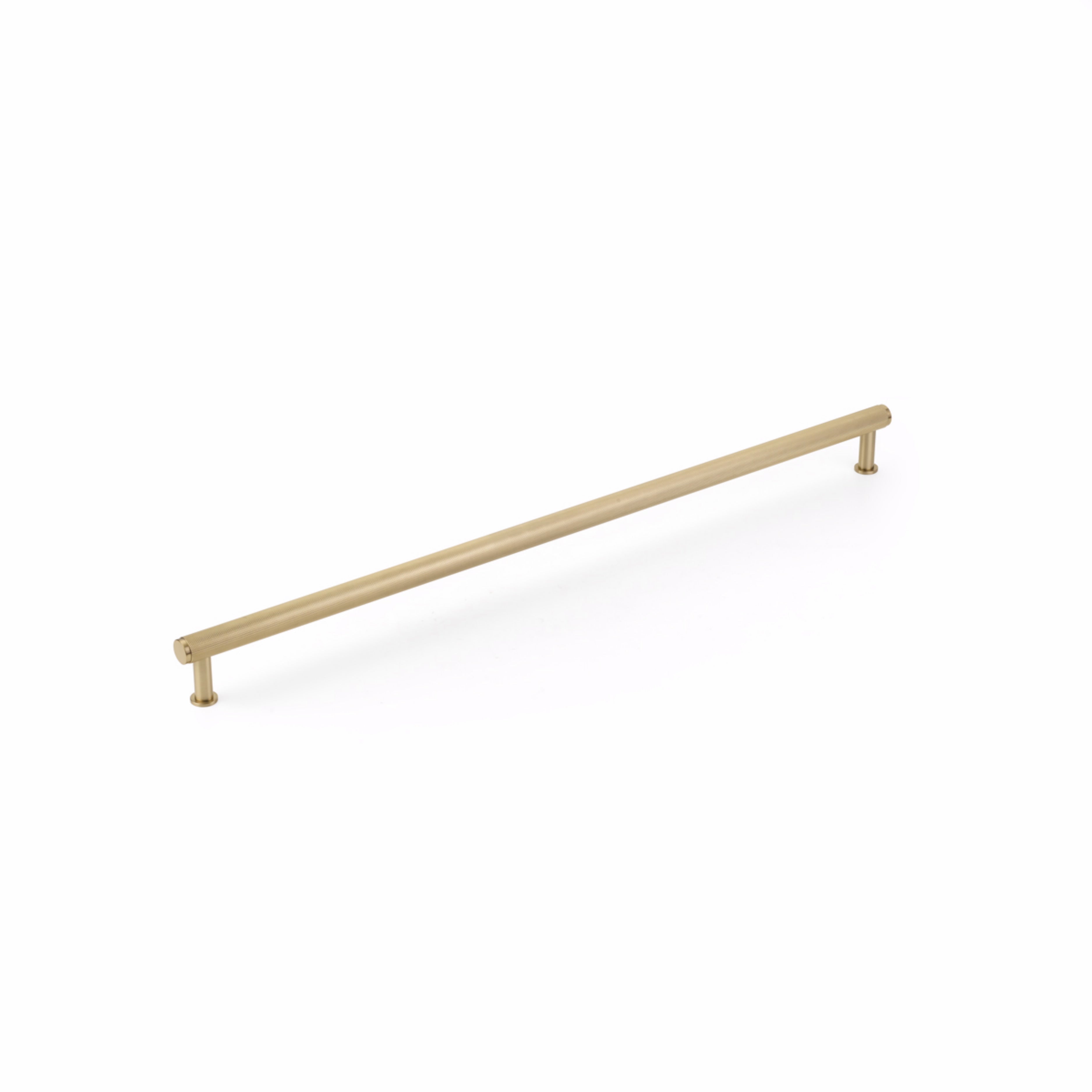 Schaub 5024A-SSB 24" Center to Center Pub House Knurled Appliance Pull Signature Satin Brass Finish Main image