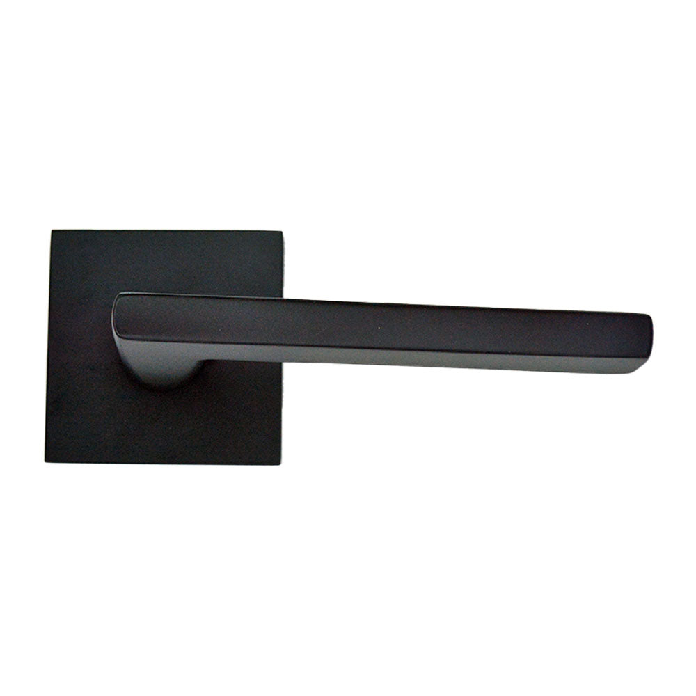 Emtek - Helios Lever Dummy Pair with Square Rose for 1-1/4" to 2" Door - Flat Black