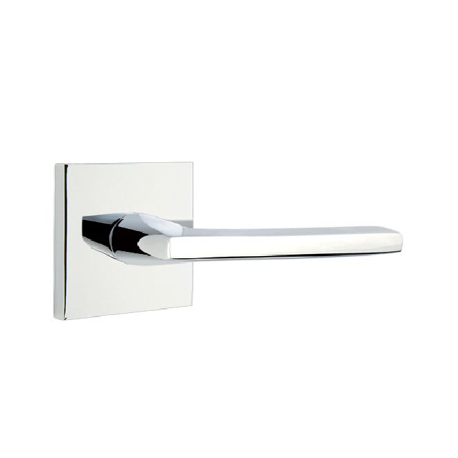 Emtek - Helios Lever Dummy Pair with Square Rose for 1-1/4" to 2" Door - Polished Chrome