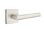 Emtek 5050STUUS15 Stuttgart Lever Dummy Pair with Square Rose for 1-1/4" to 2" Door Satin Nickel Finish