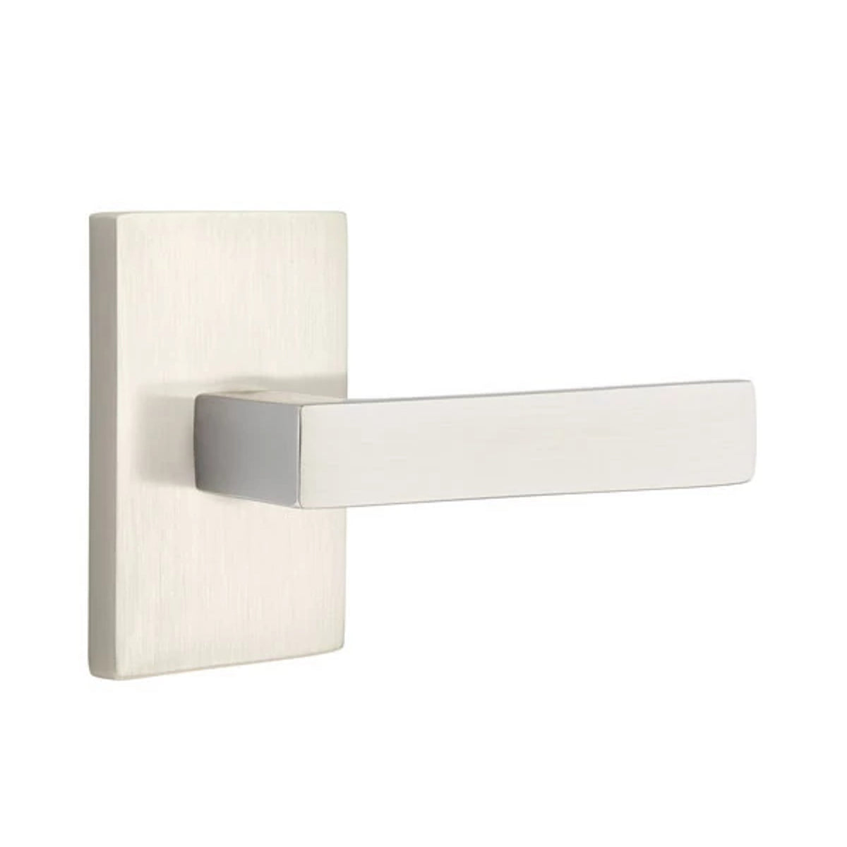 Emtek - Dumont Lever 2-3/8" Backset Privacy with Modern Rectangular Rose with CF Mechanism for 1-3/8" to 1-3/4" Door Main image